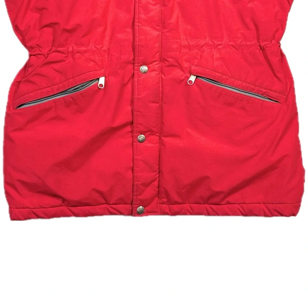Vintage 80s North Face Gore Tex brown label red snap ski puffer Jacket men Large